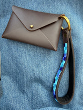 Load image into Gallery viewer, The Isabel Leather Card Wallet + Hand-Beaded Wristlet