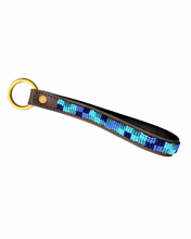Load image into Gallery viewer, The Isabel Leather Card Wallet + Hand-Beaded Wristlet
