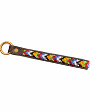 Load image into Gallery viewer, The Isabel Leather Card Wallet + Hand-Beaded Wristlet