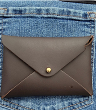 Load image into Gallery viewer, The Isabel Leather Card Wallet + Hand-Beaded Wristlet