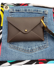 Load image into Gallery viewer, The Isabel Leather Card Wallet + Hand-Beaded Wristlet