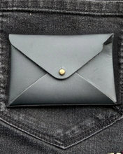Load image into Gallery viewer, The Isabel Leather Card Wallet + Hand-Beaded Wristlet