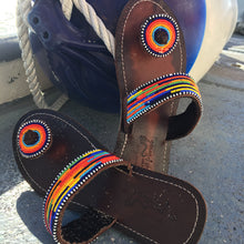 Load image into Gallery viewer, I&#39;m With the Band: Rainbow Sandals – Handmade Ethical Summer Footwear